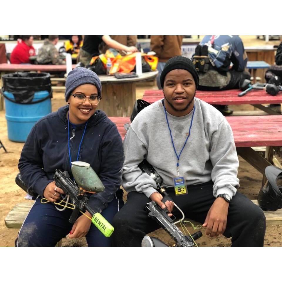 Paintballing in the woods