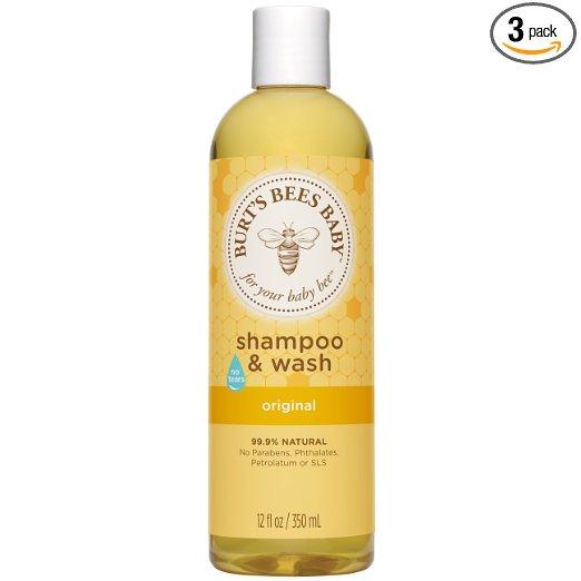 Burt's Bees Baby Shampoo & Wash, Original, 12 Ounces (Pack of 3) (Packaging May Vary)