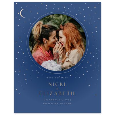 Dusty Cobalt, Blue Wedding Digital Save the Date - Cosima Photo