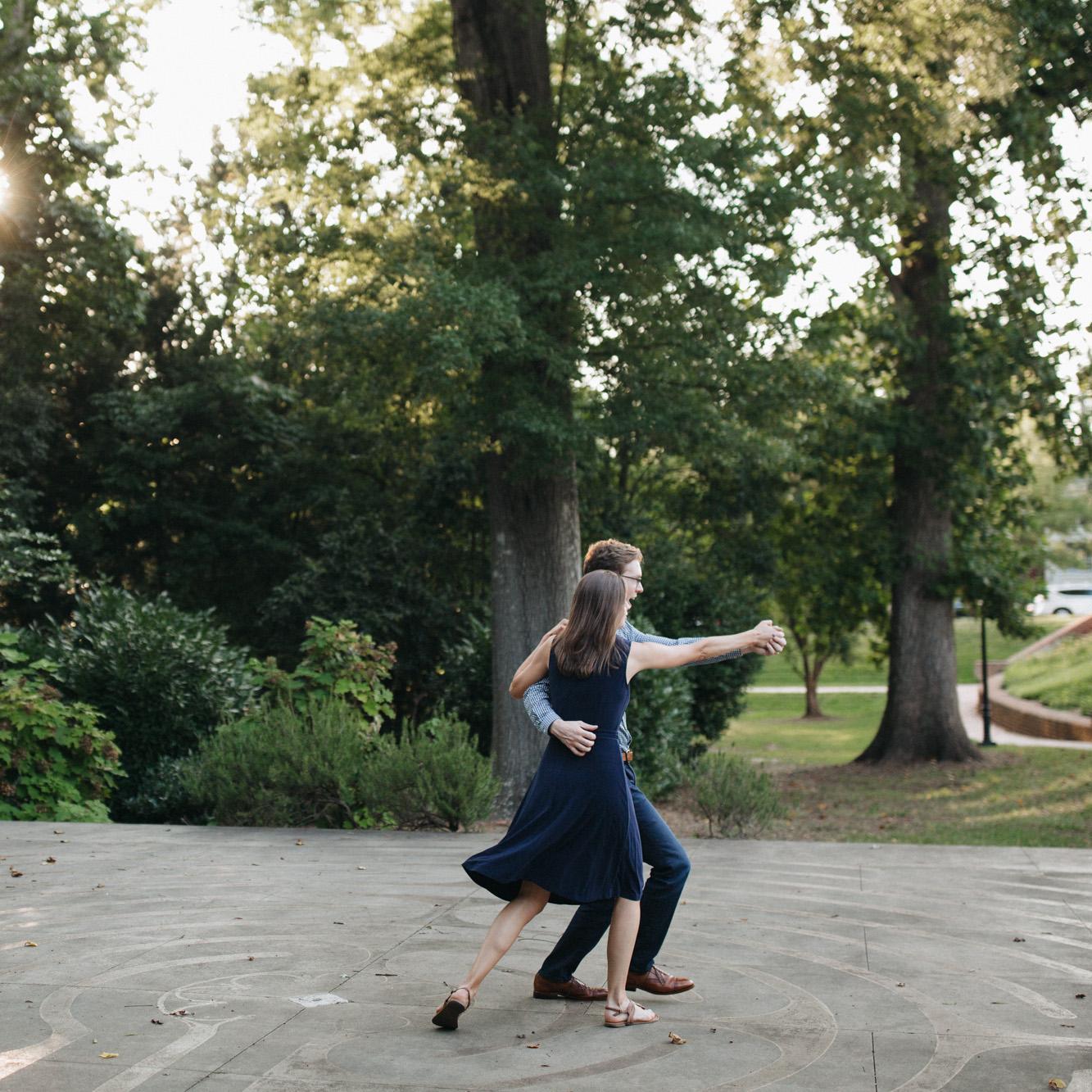 Practicing our first dance.