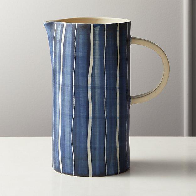 Shibori Ceramic Pitcher