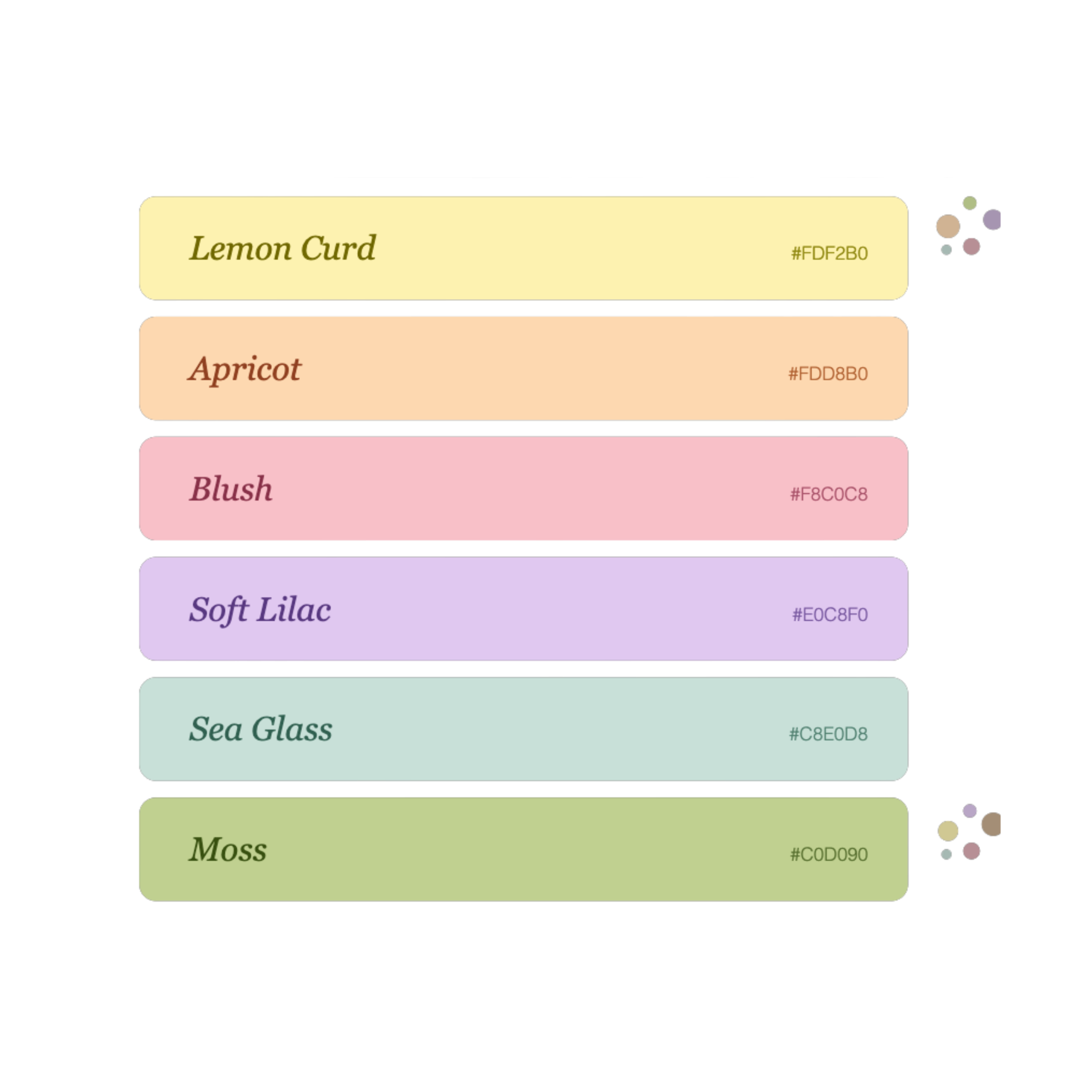Our Wedding Color Palette
