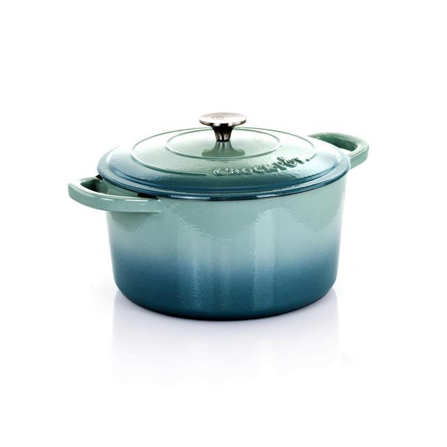 Crock-Pot Artisan 7 Quart, 2 Piece Enameled Dutch Oven Set with Lid