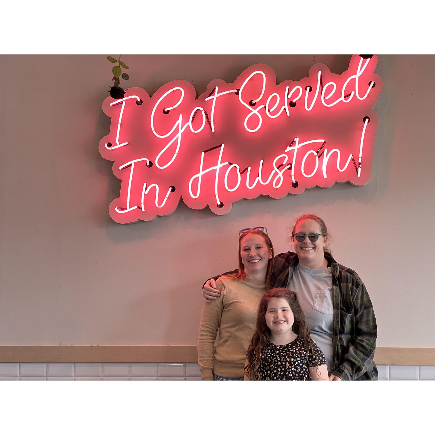 Visiting Houston to see Grace.