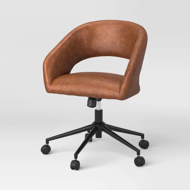 Barrel Back Office Chair Caramel - Room Essentials™