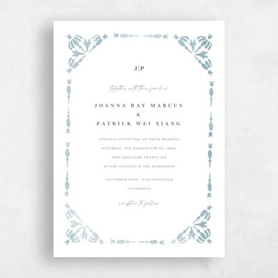 White Wedding Invitation - Elio Classic