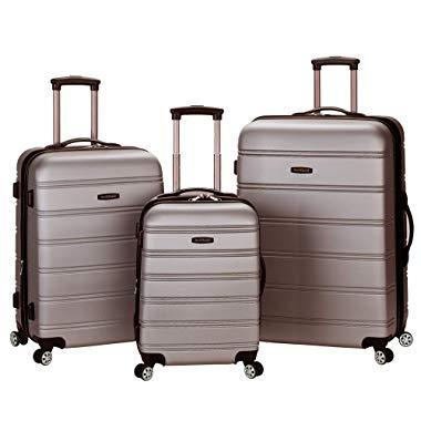 Rockland Melbourne 3 Pc Abs Luggage Set, Silver