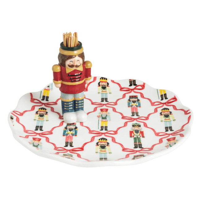 Nutcracker Toothpick Plate Set