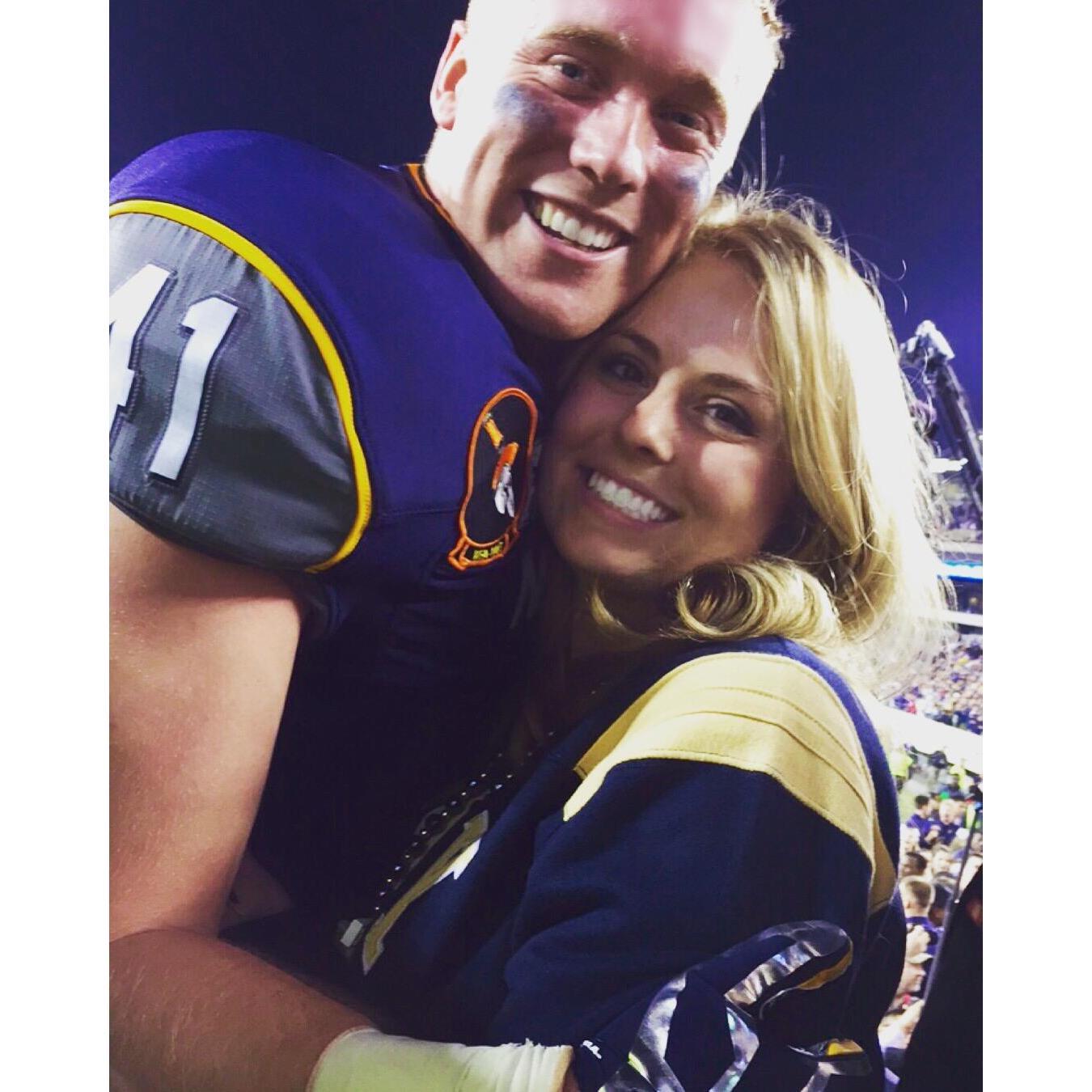 After Navy beat Army Zach's senior year in Philadelphia, PA