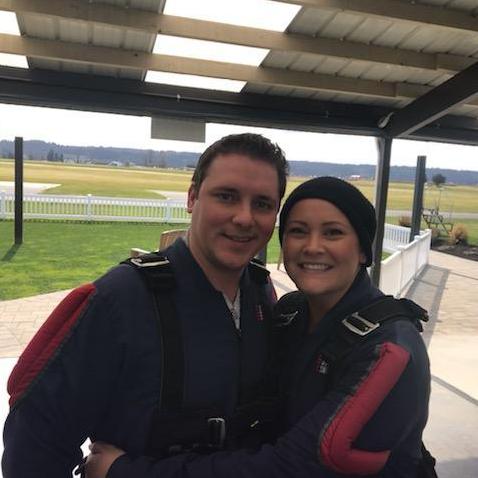 When he took me SKYDIVING for my 30th birthday! He is truly amazing!