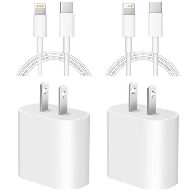 iPhone 12 13 Charger [Apple MFi Certified] 2-Pack USB C Wall Charger Fast Charging 20W PD Adapter with 6FT Charging Cable Compatible iPhone 13/13 Pro Max/12/12 Pro Max/11/11Pro/XS/X/8Plus