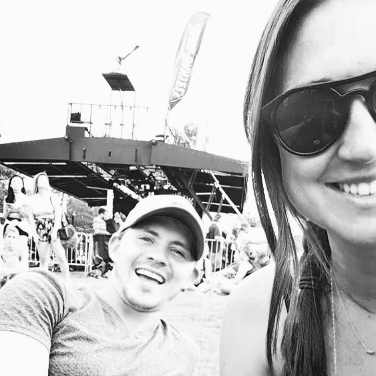 2017. Us at one of the many music festivals we attend - one of our shared pastimes!
