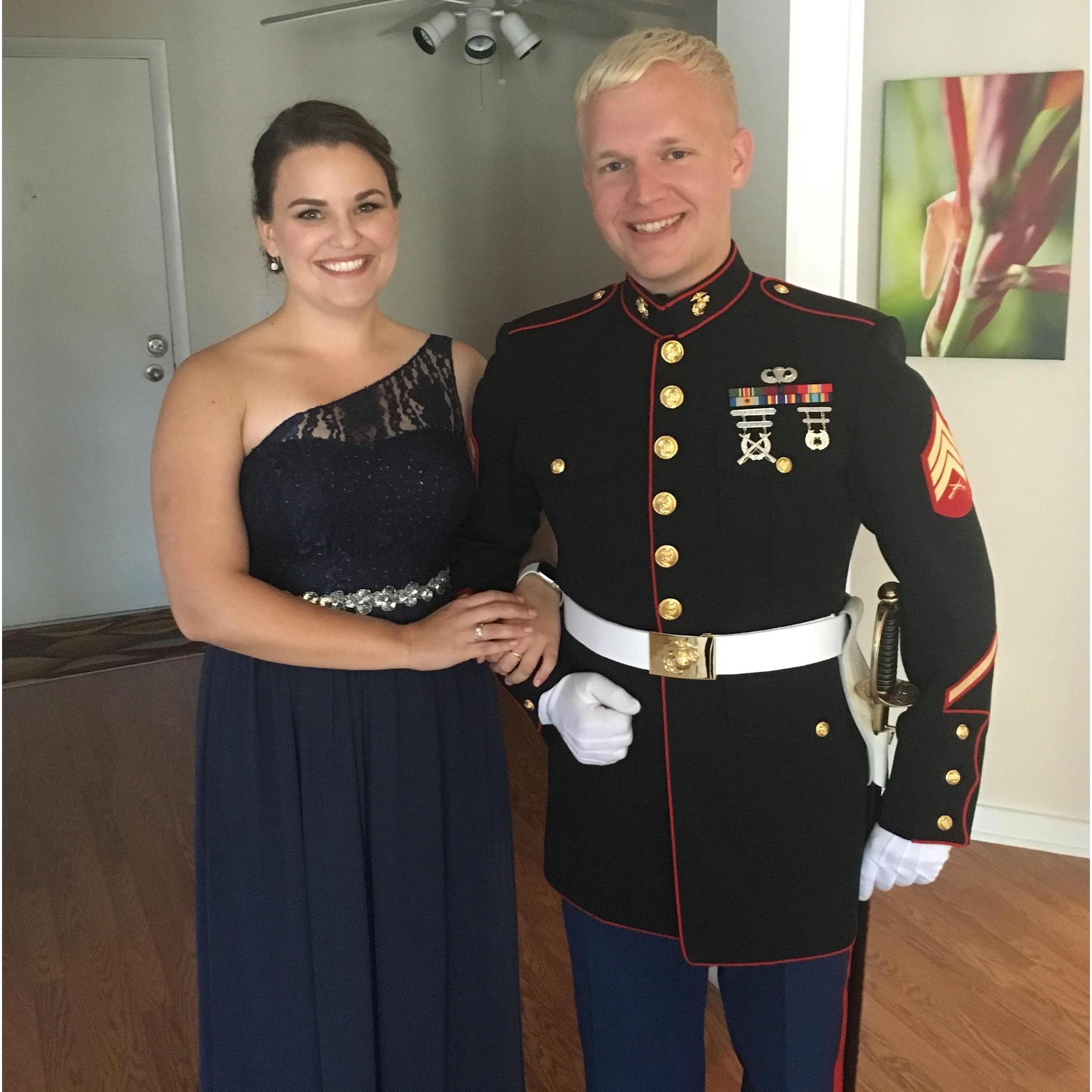 Our first Marine Corps ball together in November 2016