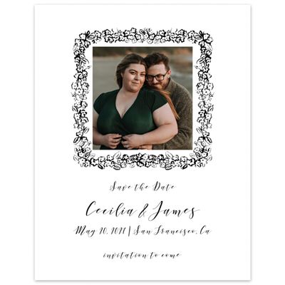 Black Wedding Digital Save the Date - Brier Photo