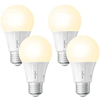 Wyze Bulb 800 Lumen A19 LED Smart Home Light Bulb, Adjustable white temperature and brightness, works with Alexa and the Google Assistant, No Hub Required, 4-Pack