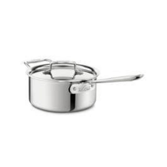 D5 Stainless Polished 5-ply Bonded Cookware, Sauce Pan with lid, 3 quart