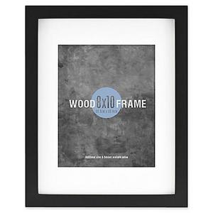 Gallery 8-Inch x 10-Inch Matted Wood Frame in Black