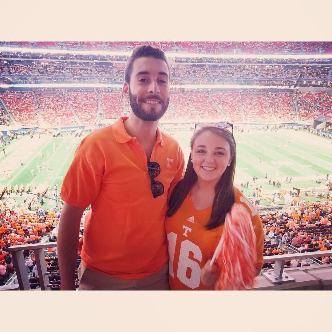 Gui's first America football game. I love sharing these Volunteer traditions with him.