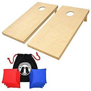 GoSports Solid Wood Premium Cornhole Set