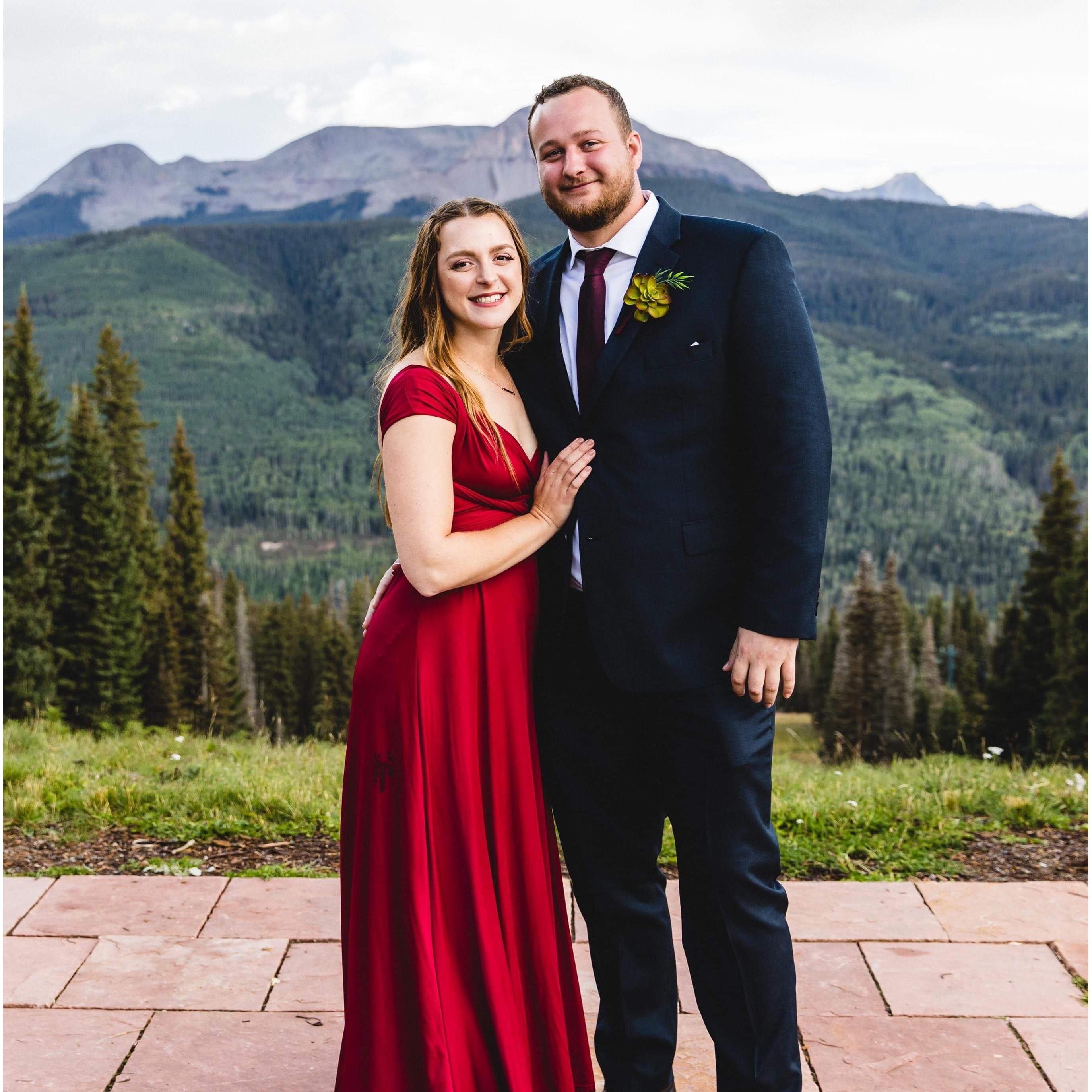 From the mountaintops at 10,000 ft. for Rachel (aka Bummy) and Michael's (aka Walker) wedding...