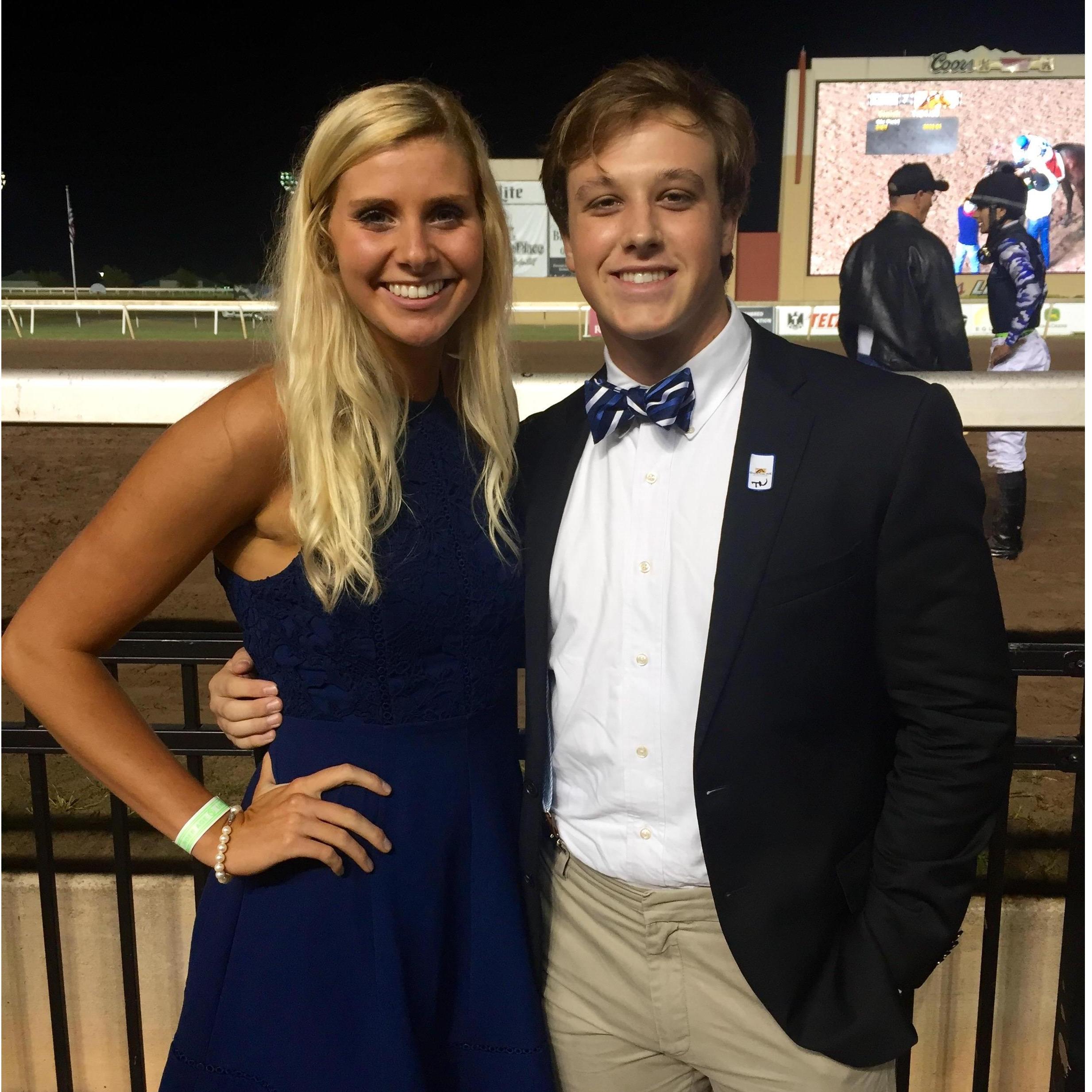Our first date (blind date) set up by our friends Mallory and Andrew at the Remington Park horse races for a BYX date party.