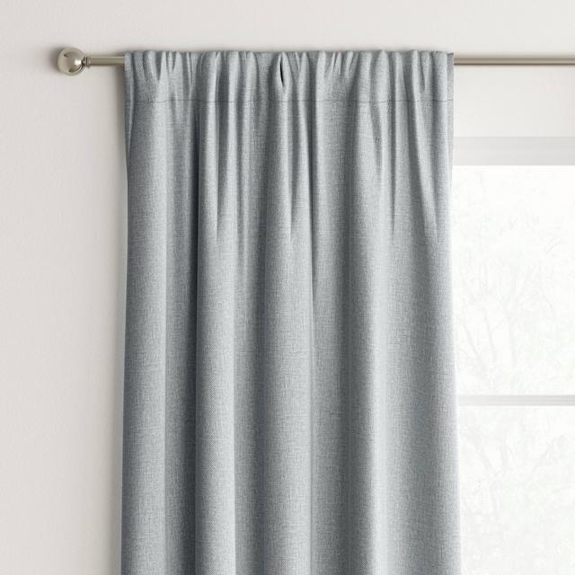 95"x42" Heathered Thermal Room Darkening Curtain Panel Gray - Room Essentials™