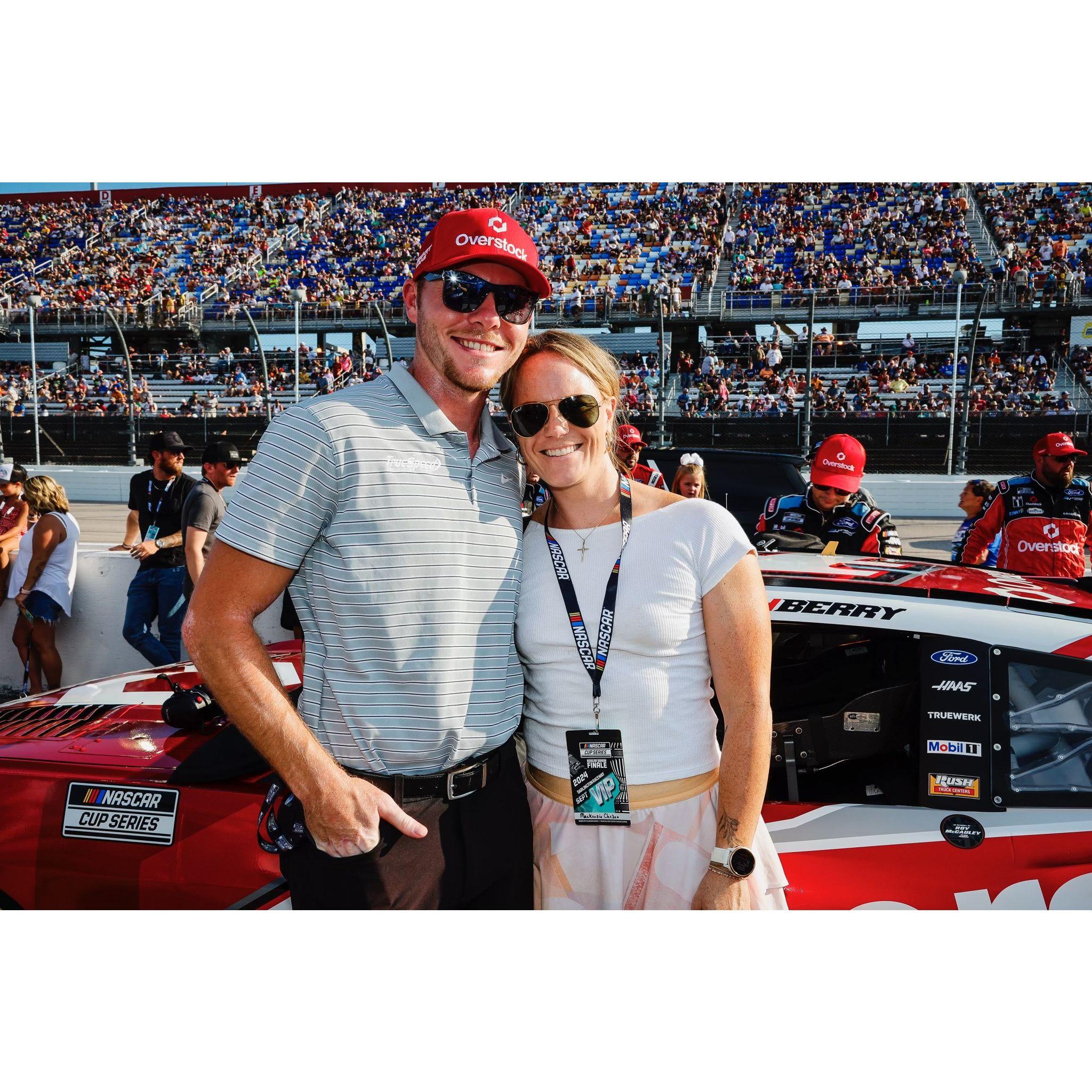 Race weekends: we love the chance to spend weekends together with Mackenzie joining Jaret as he works during NASCAR races.