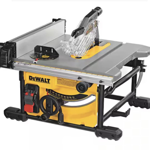 DEWALT 15 Amp Corded 8-1/4 in. Compact Portable Jobsite Tablesaw (Stand Not Included) DWE7485