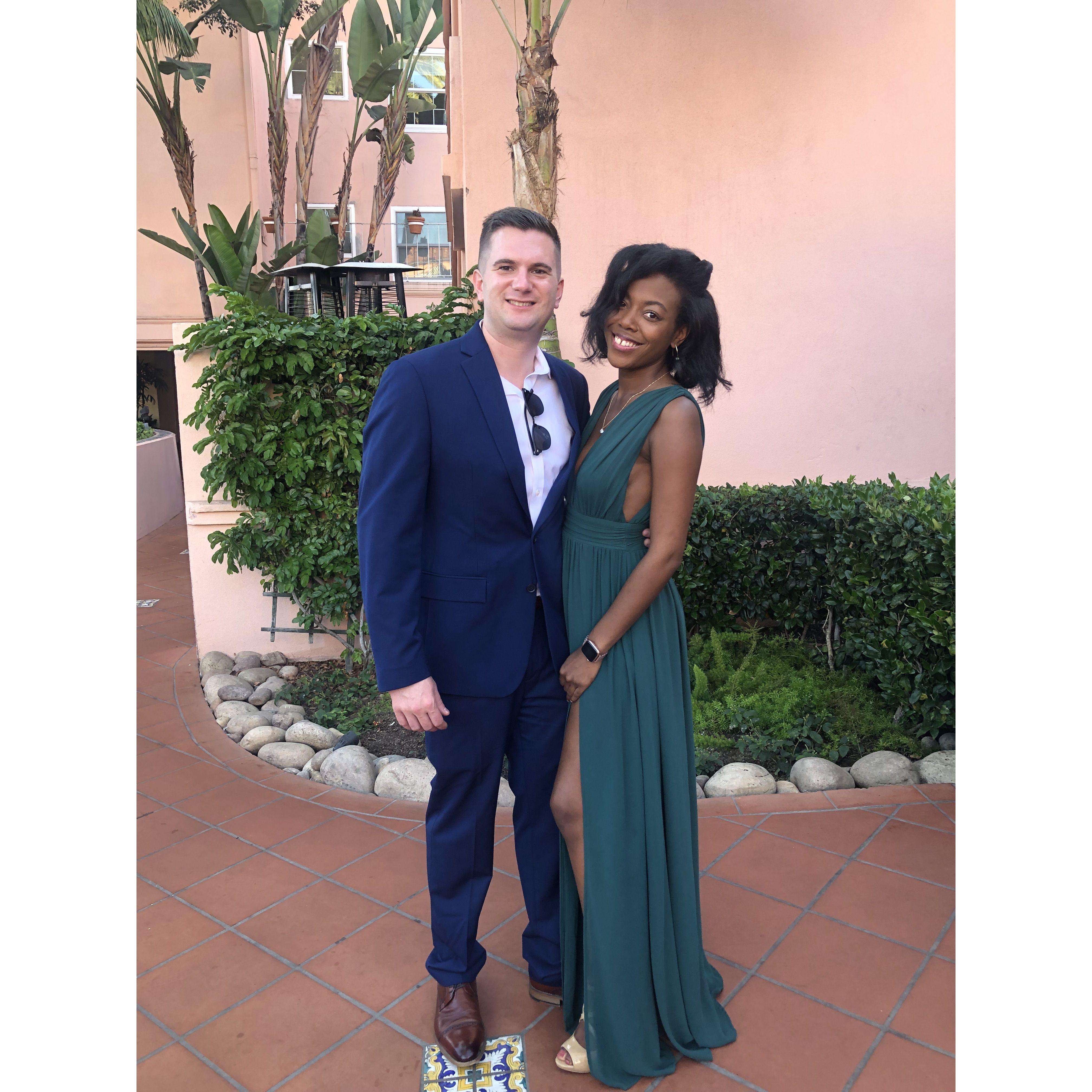 Our first wedding together