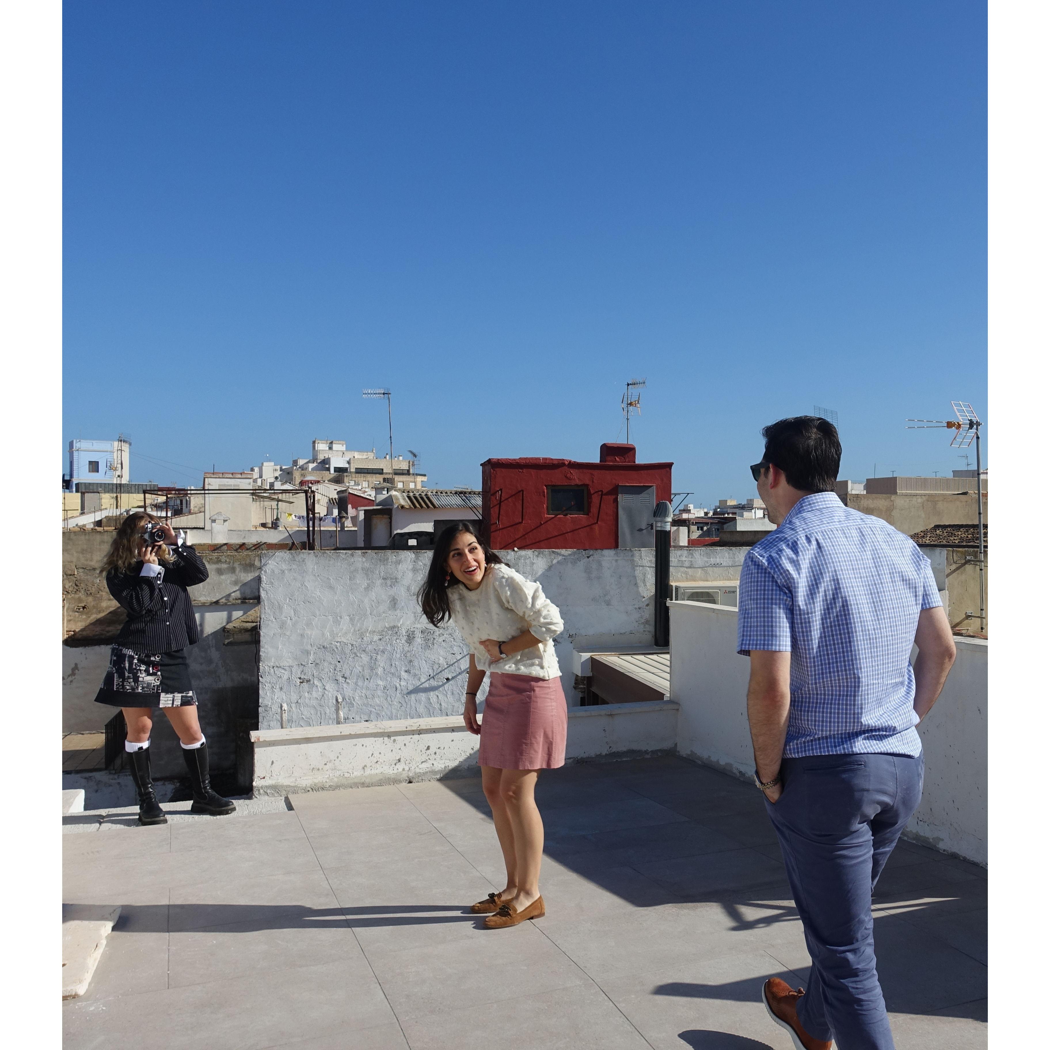 Finally it was time for Steve to pop the question. Under the ruse of a DeCanio-only family vacation in Spain, Steve surprised Amanda on a rooftop.

(Denia, Spain, November 2023)