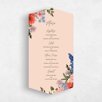 Pink Diamond Wedding Menu - Destin
