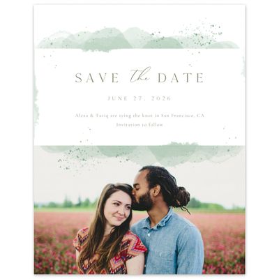 Green Wedding Digital Save the Date - Zortas Photo