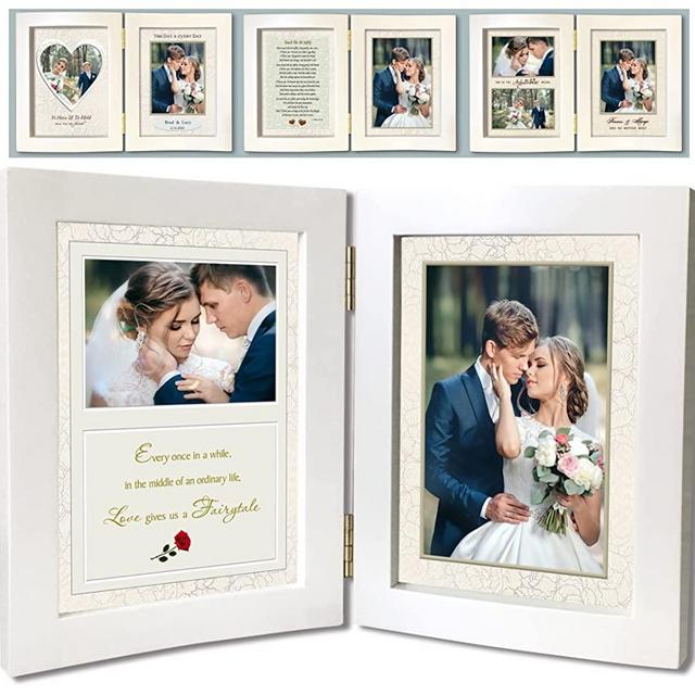 Picture Frame with Gift Box, 7 Inserts Included, Collage, Wall Décor, Suitable for Gifting on Wedding, Engagement, Anniversary.