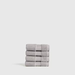 Turkish Ultra Luxe Plush Washcloth (Set of 4) in Grey
