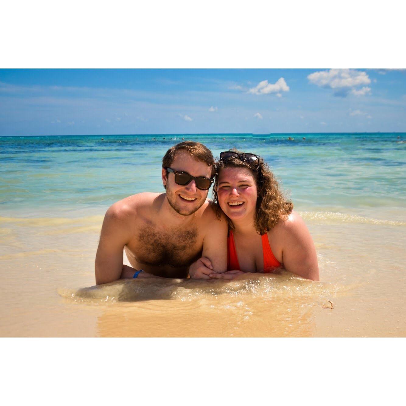 Very pasty Emily & Zach trying to build up as much vitamin D as possible to fend off the northern winters.