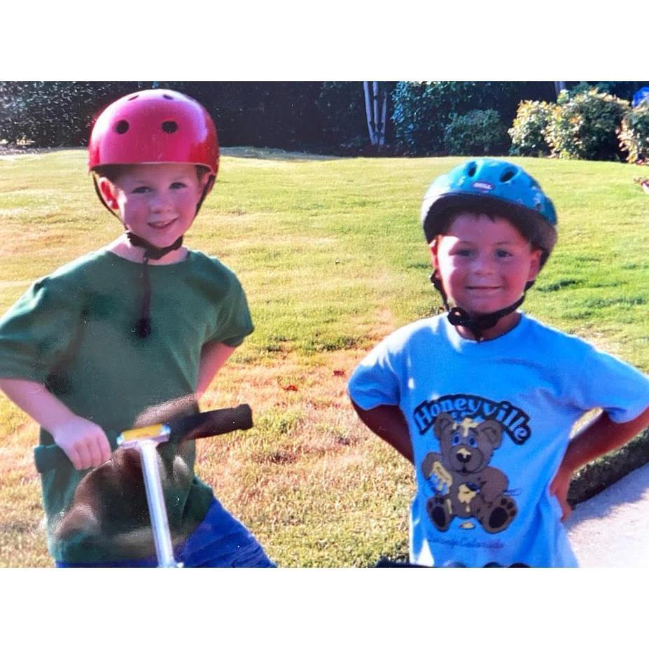 Adam and Josh shredding outside!