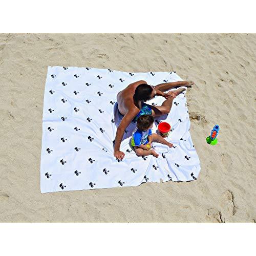 Oversized Beach Towel Large & Microfiber - 74"X74" | Beach Blanket, Giant Towels, Best for Camping, Travels, Lightweight, Quick Drying & Super Absorbent Technology