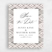 Beige Wedding Save the Date - Wellington Portrait