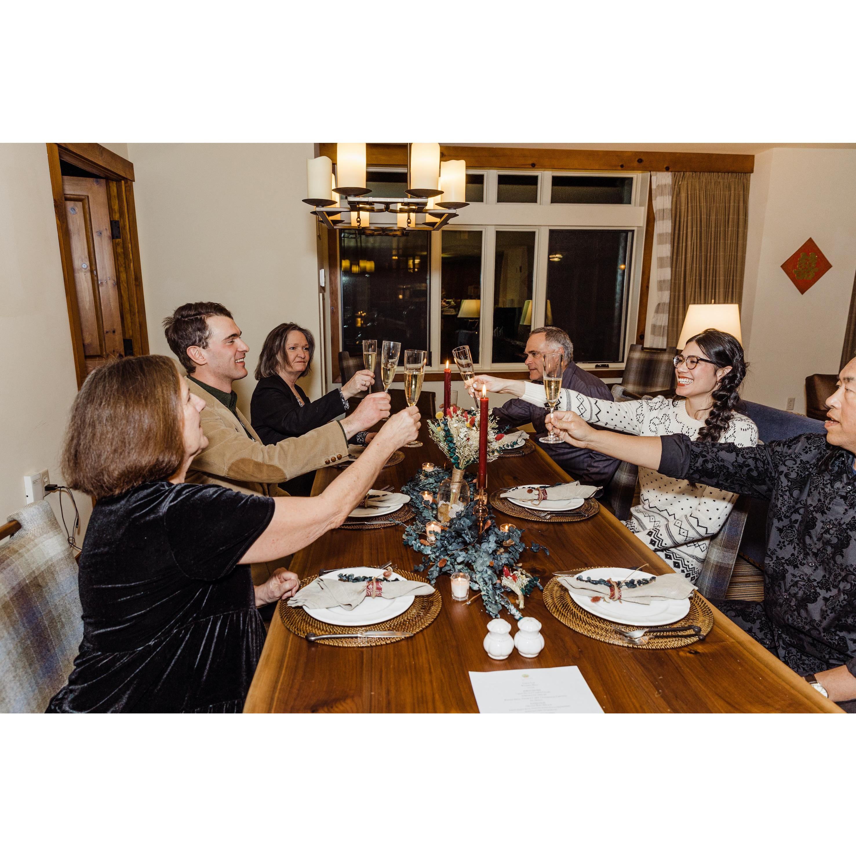 We finished the day with wonderful toasts, and a delicious dinner prepared by local chefs!