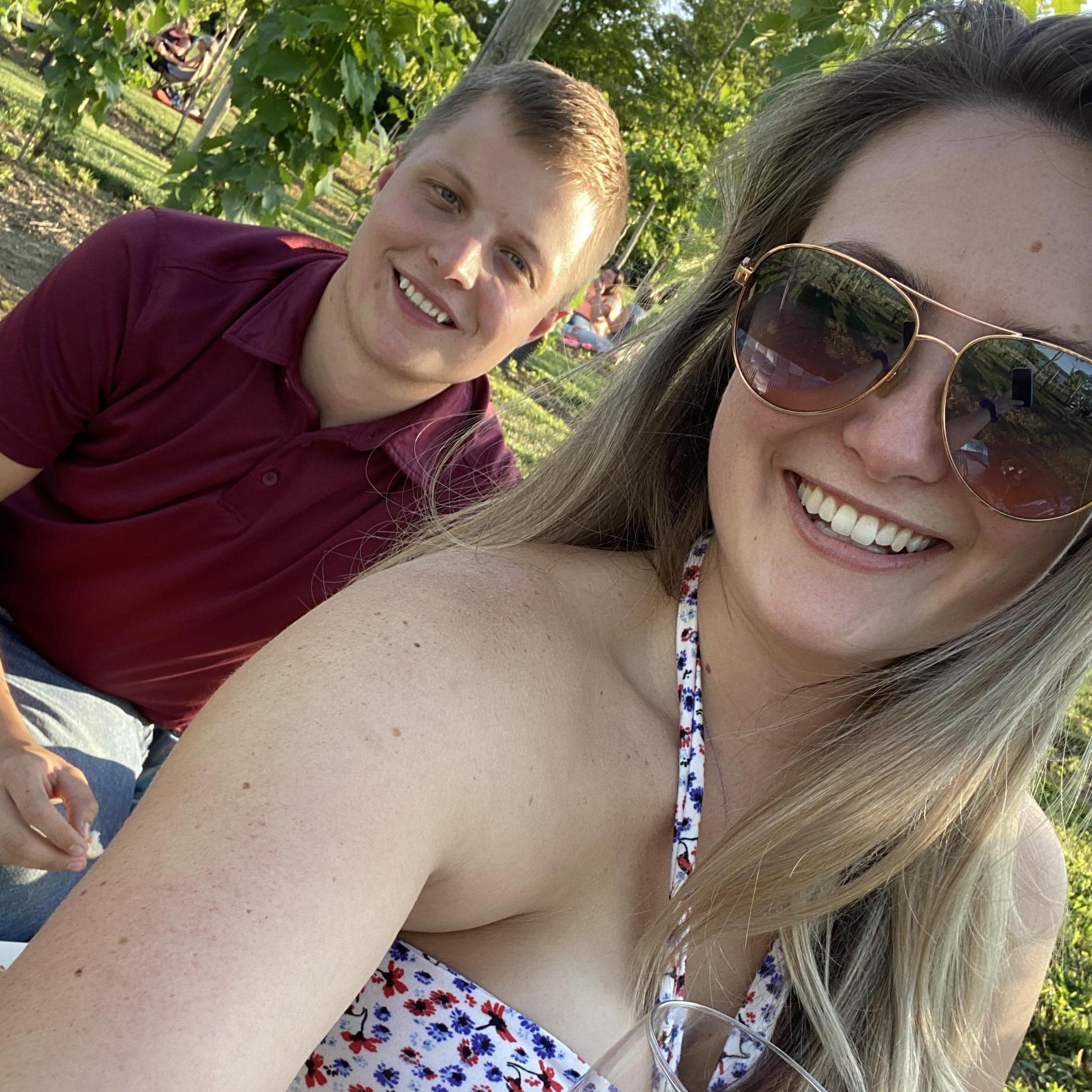 Official one month into home ownership they think they have it all figured out & went out to Pine Lake Winery to celebrate!