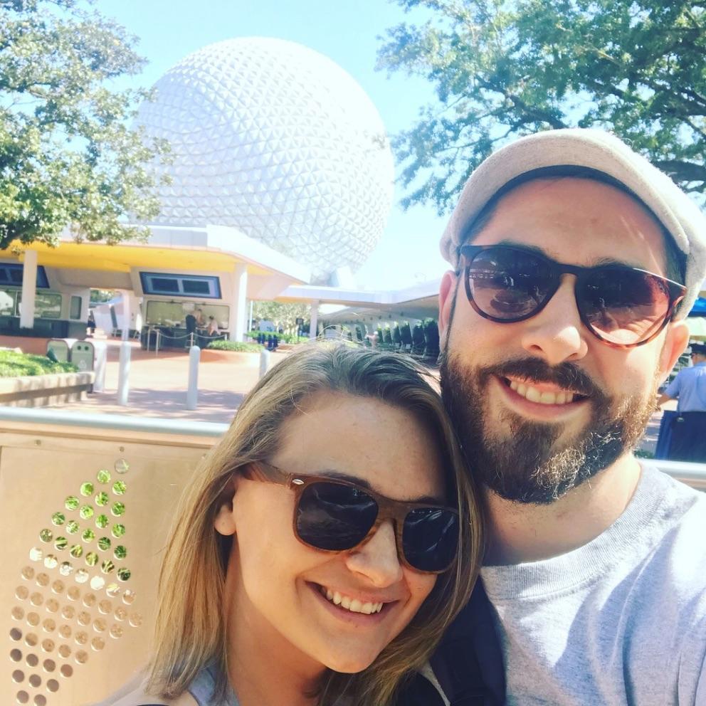 At Epcot in 2018 for the EllStaff family vacay!