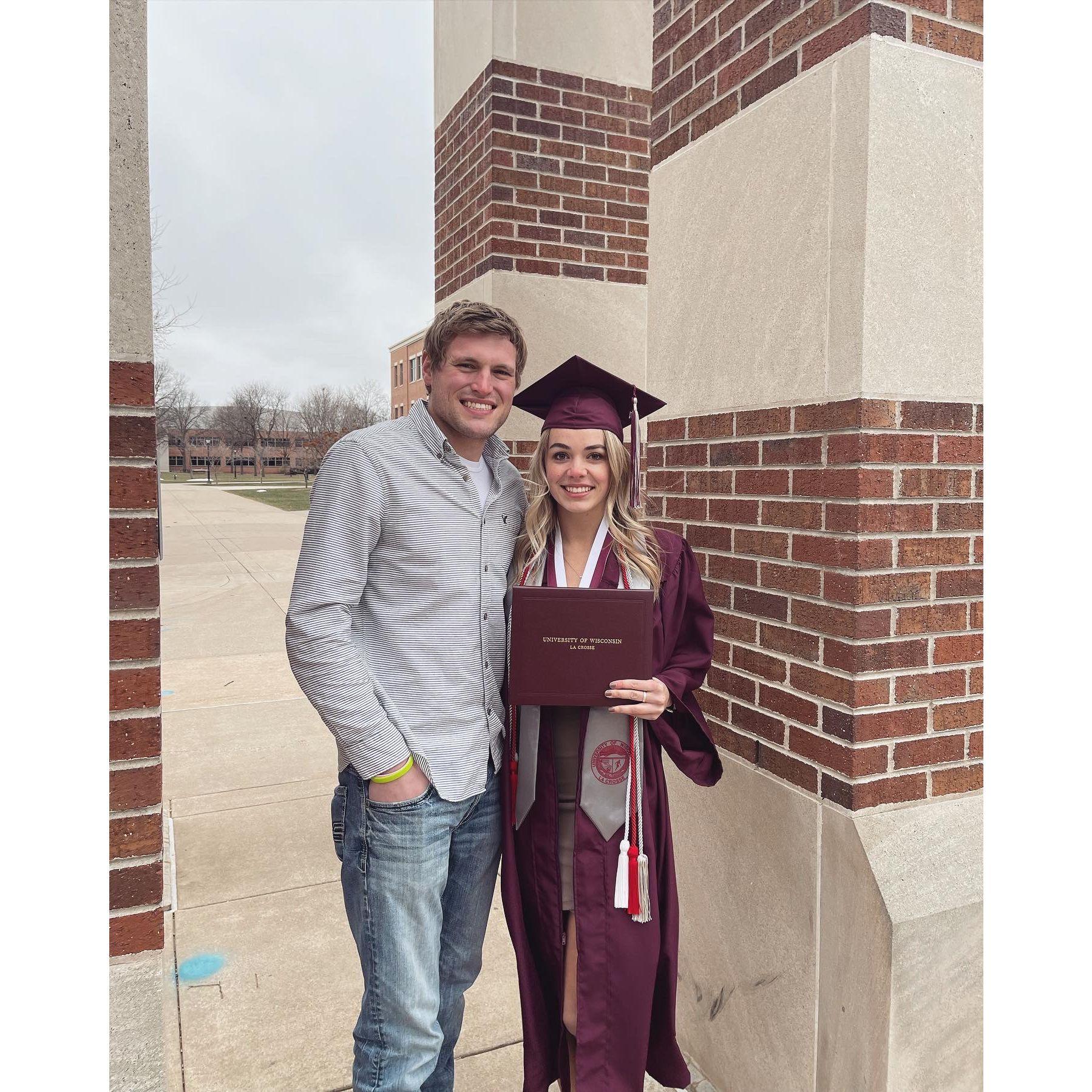12/19/21: Carley graduated from UW-La Crosse! No more long distance!