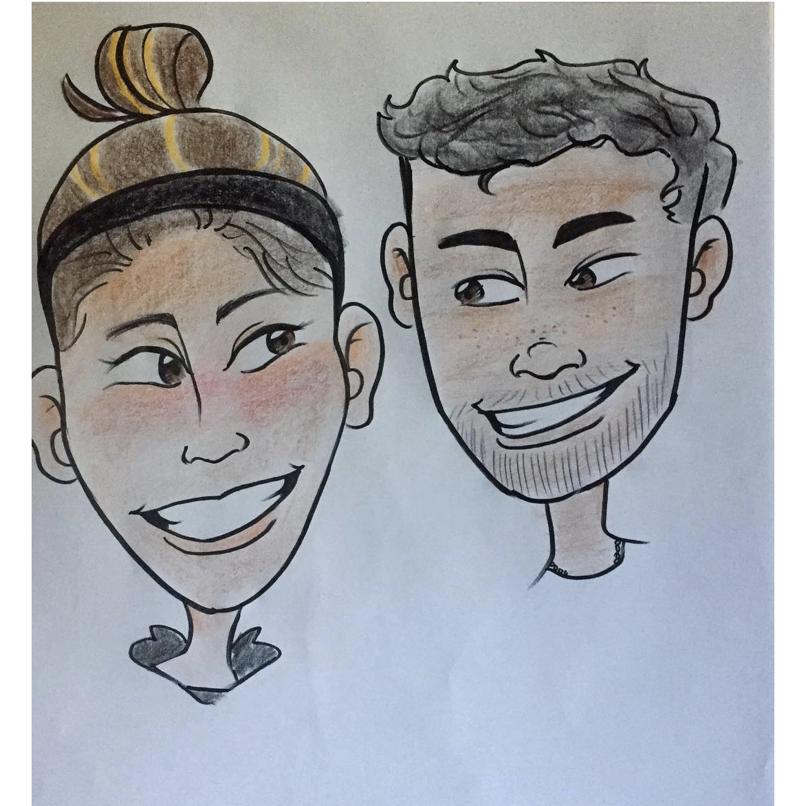 Caricatures done at Six-Flags.