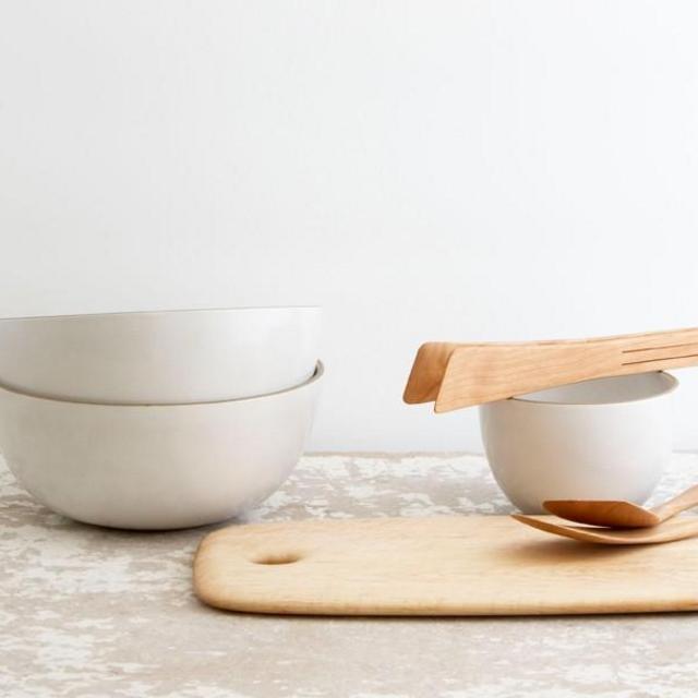 Large Serving Bowl- mist linen