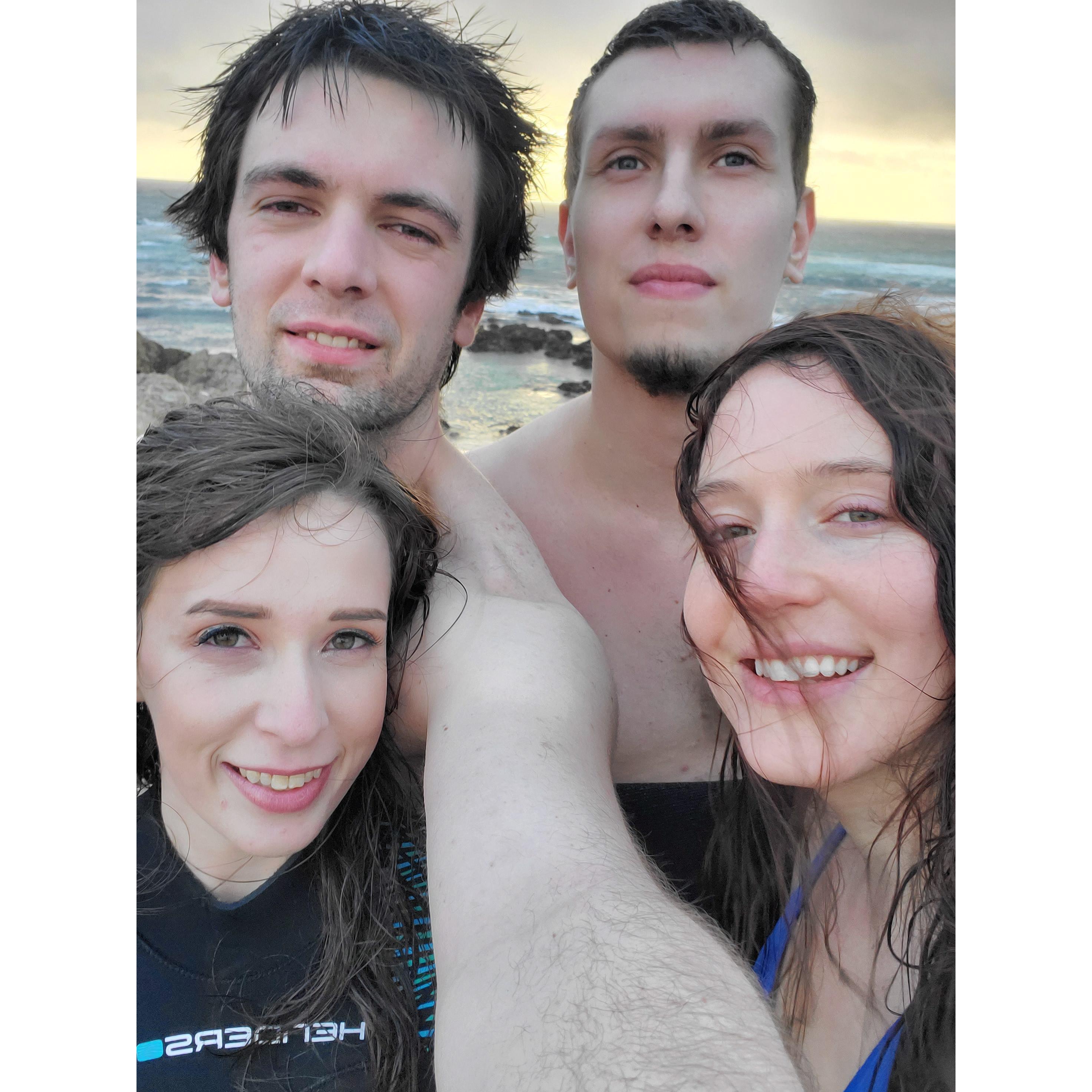 Dan, Patrick (best man), Rebecca (maid of honor) and Julia.