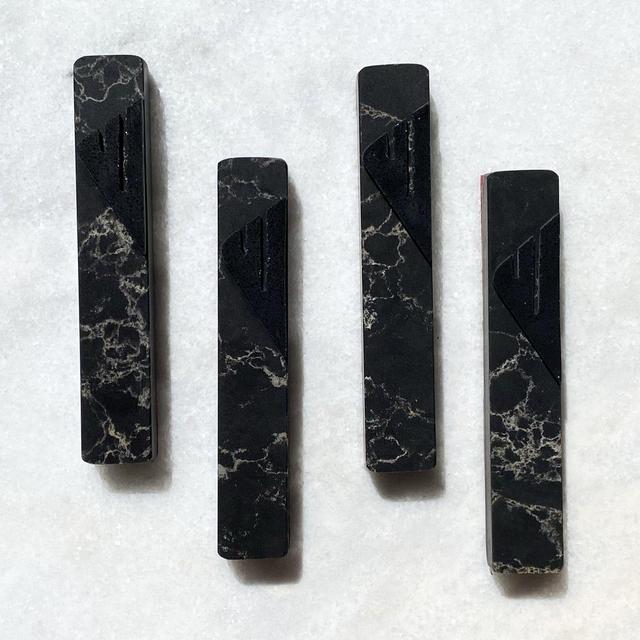 Eclipse Mezuzah Black Marble with Jet Black Shin