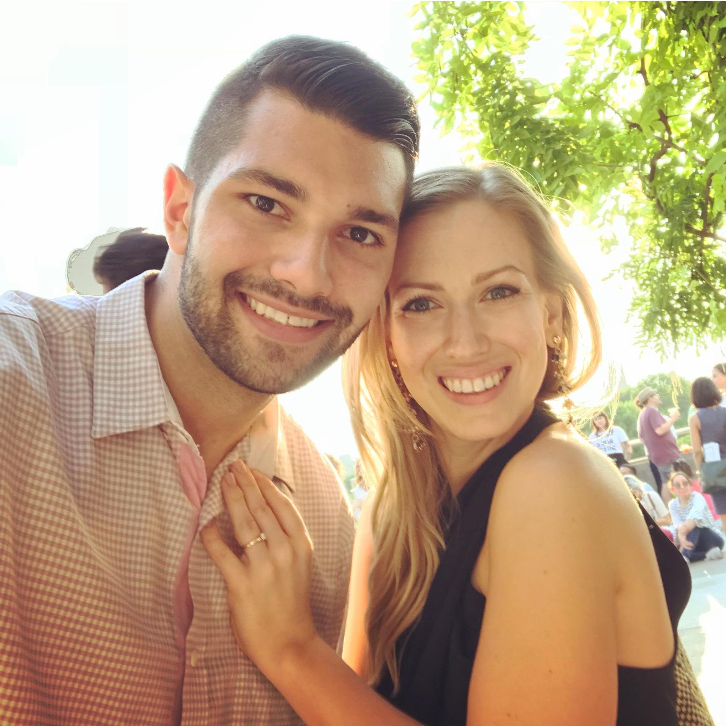 After he proposed we had a cocktail on the rooftop of the MET.