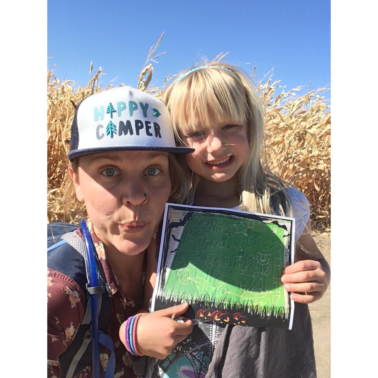 Kiana, me mentee, and I about to crush the corn maze!