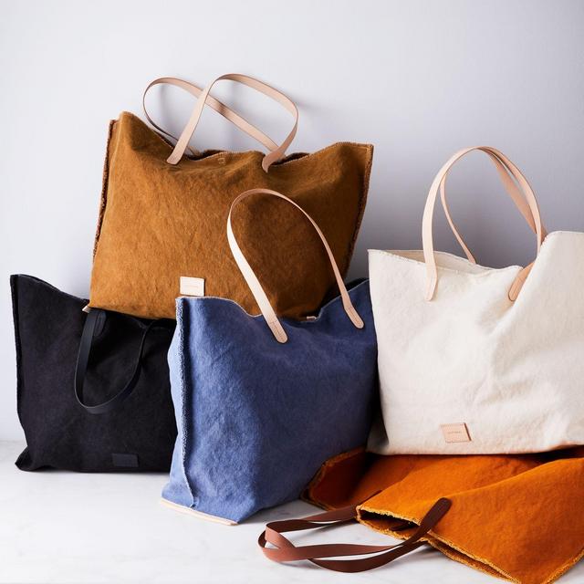 Washed Canvas Tote - Natural Color