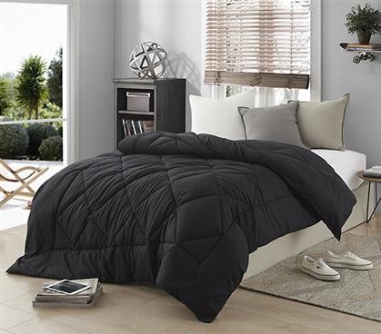 Dorm Black Comforter - Twin XL Bedding